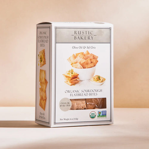 Olive Oil & Sel Gris Organic Sourdough Flatbread Bites 4oz - Kate and Belle