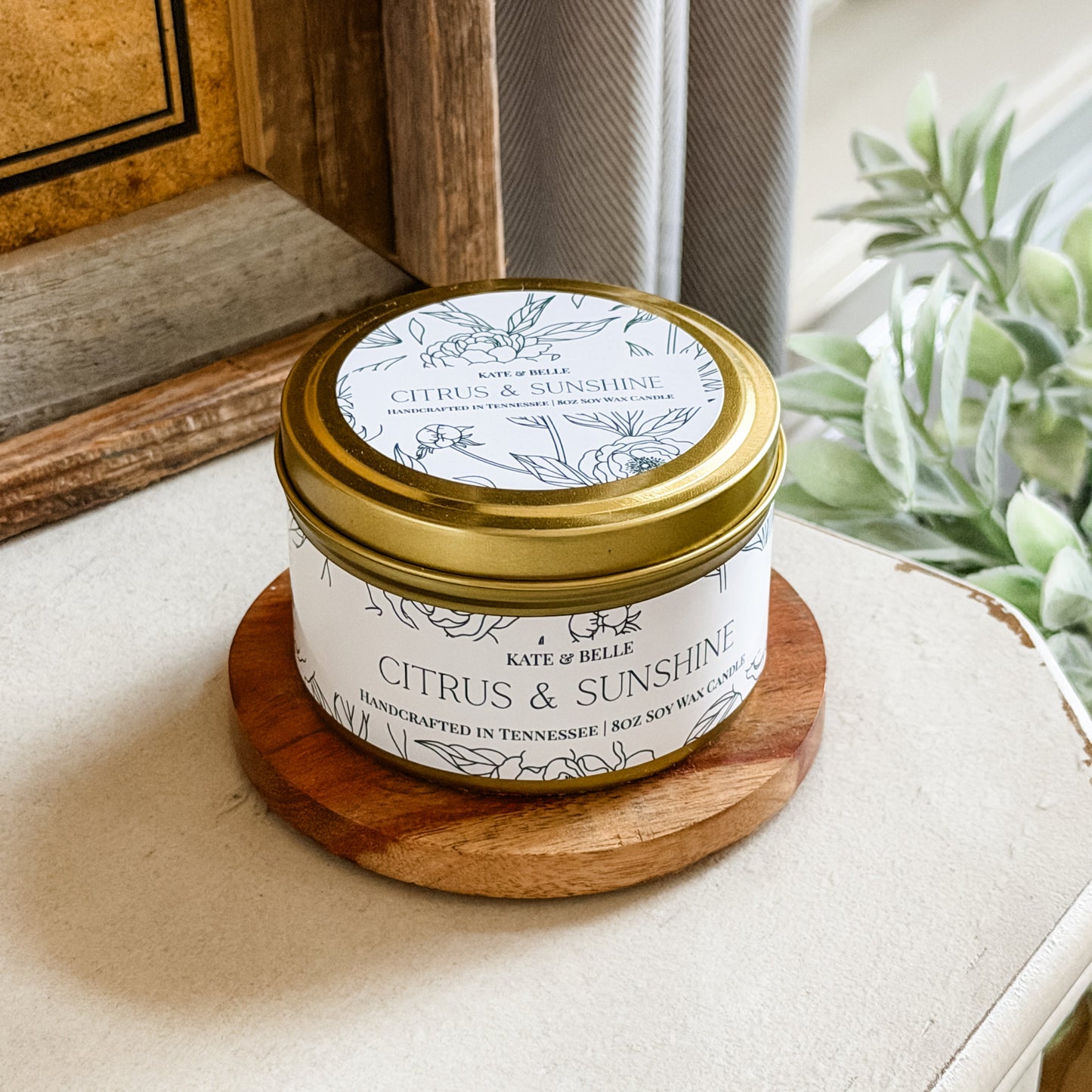 CITRUS + SUNSHINE • 8oz Candle Tin - Kate and Belle