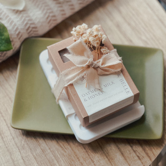 Handmade Soap Bar & Silicone Soap Dish • Choose Your Soap - Kate and Belle