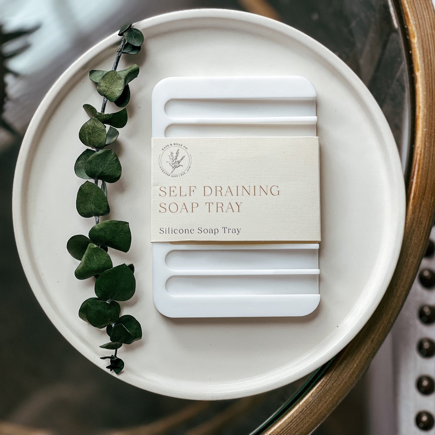 SELF DRAINING SILICONE SOAP DISH - Kate and Belle