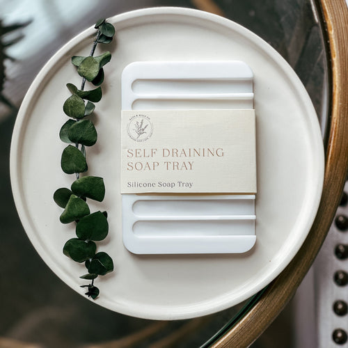 SELF DRAINING SILICONE SOAP DISH - Kate and Belle