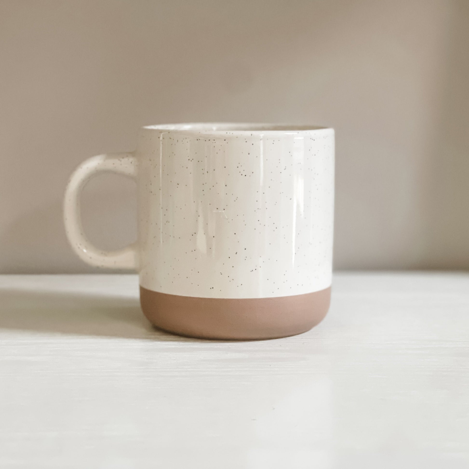 12oz Cream Speckled Mug • Mug - Kate and Belle