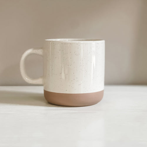 12oz Cream Speckled Mug • Mug - Kate and Belle