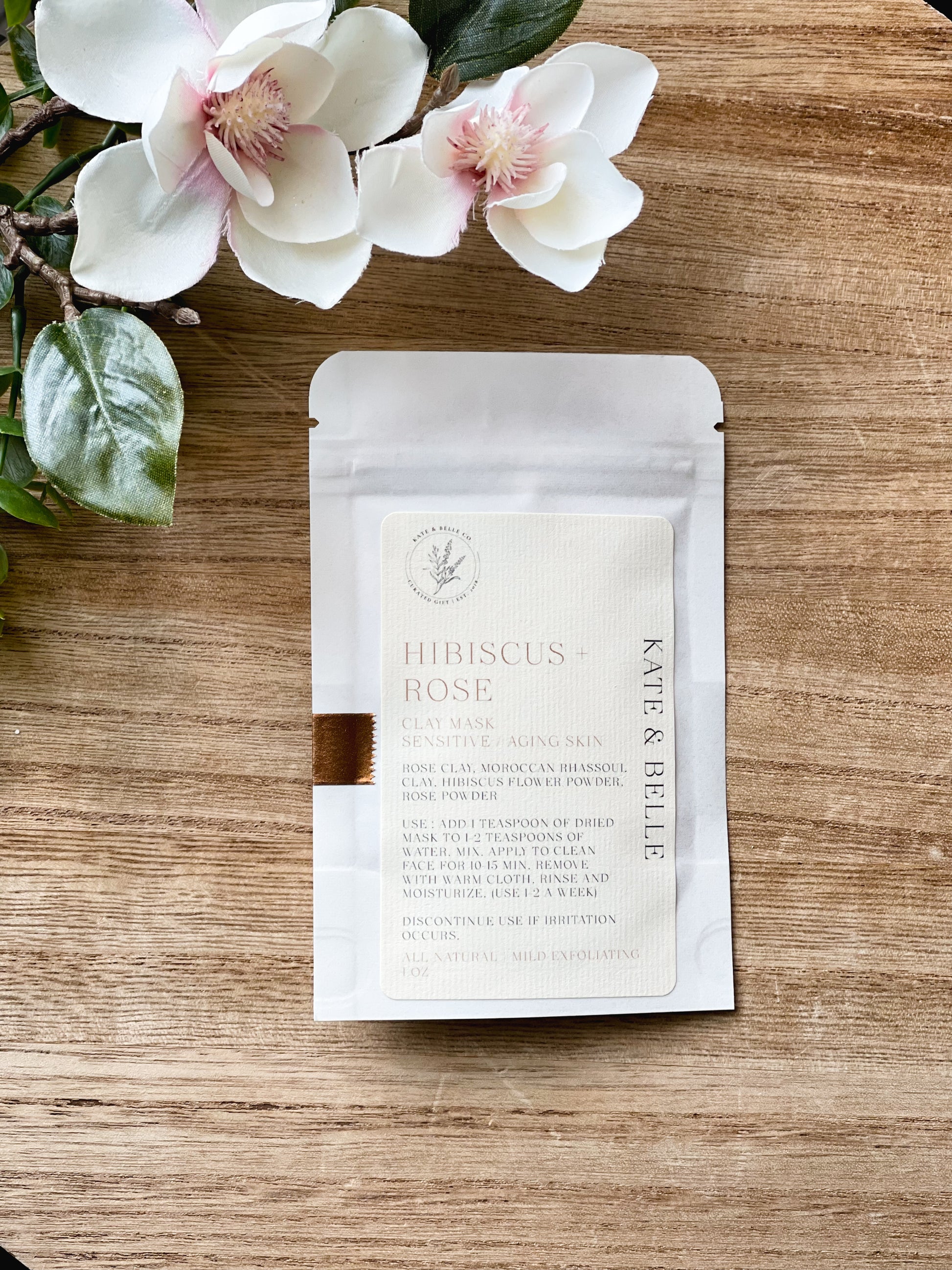 CLAY MASKS • HIBISCUS & ROSE - Kate and Belle