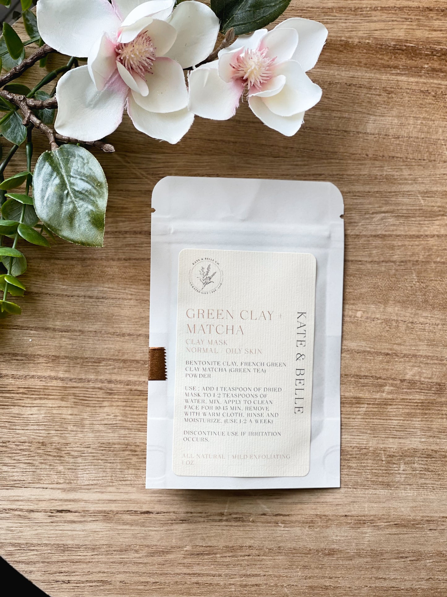 CLAY MASK • GREEN CLAY & MATCHA - Kate and Belle
