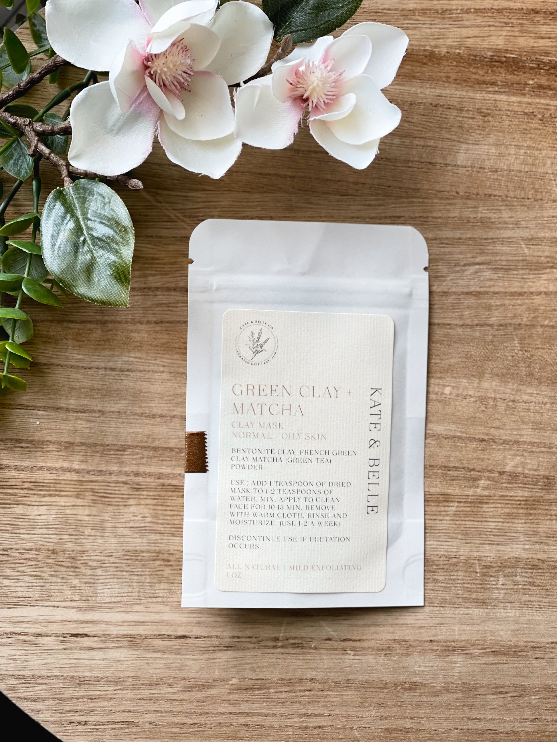 CLAY MASK • GREEN CLAY & MATCHA - Kate and Belle