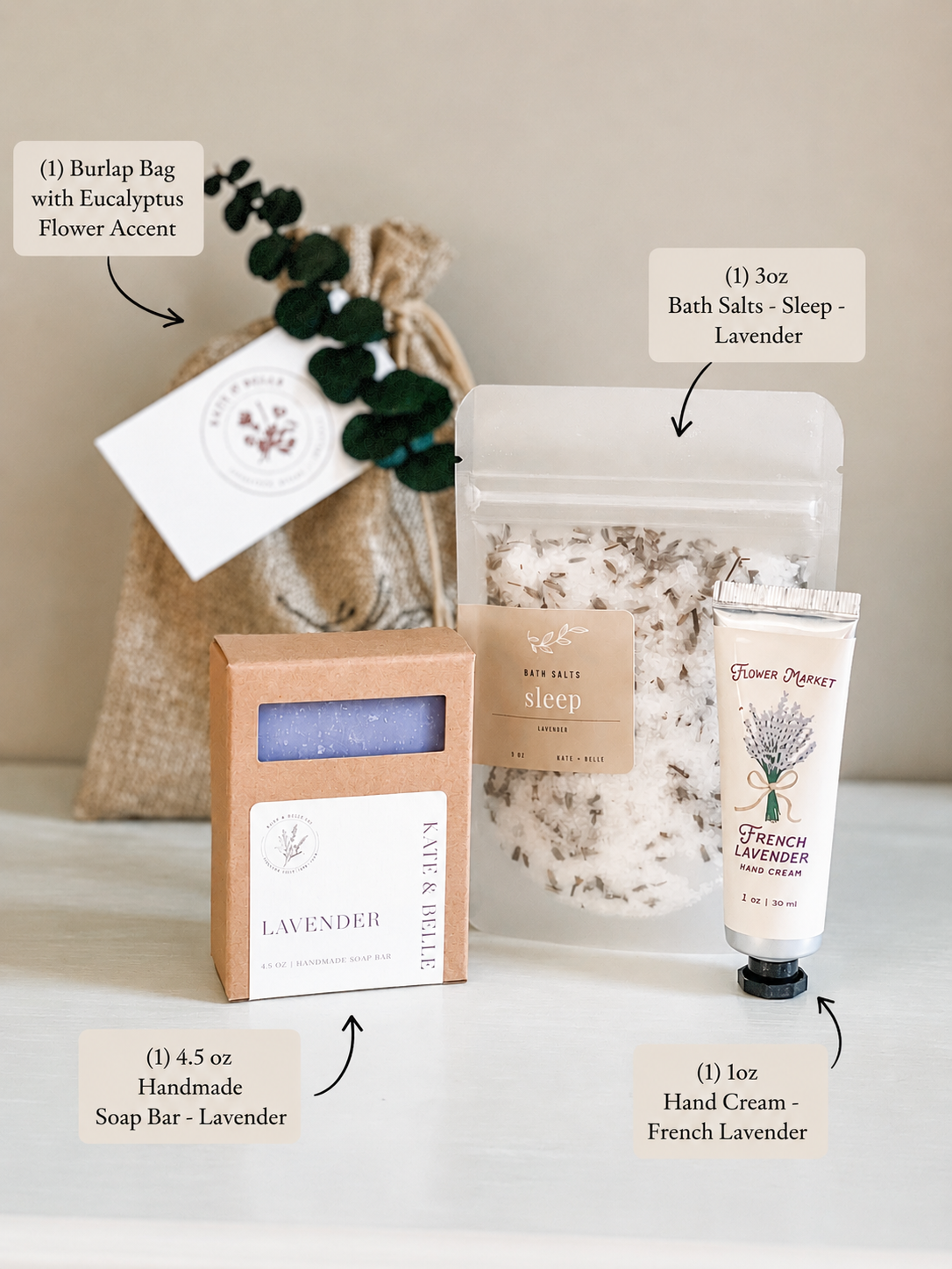 LAVENDER SPA GIFT BAG - Kate and Belle