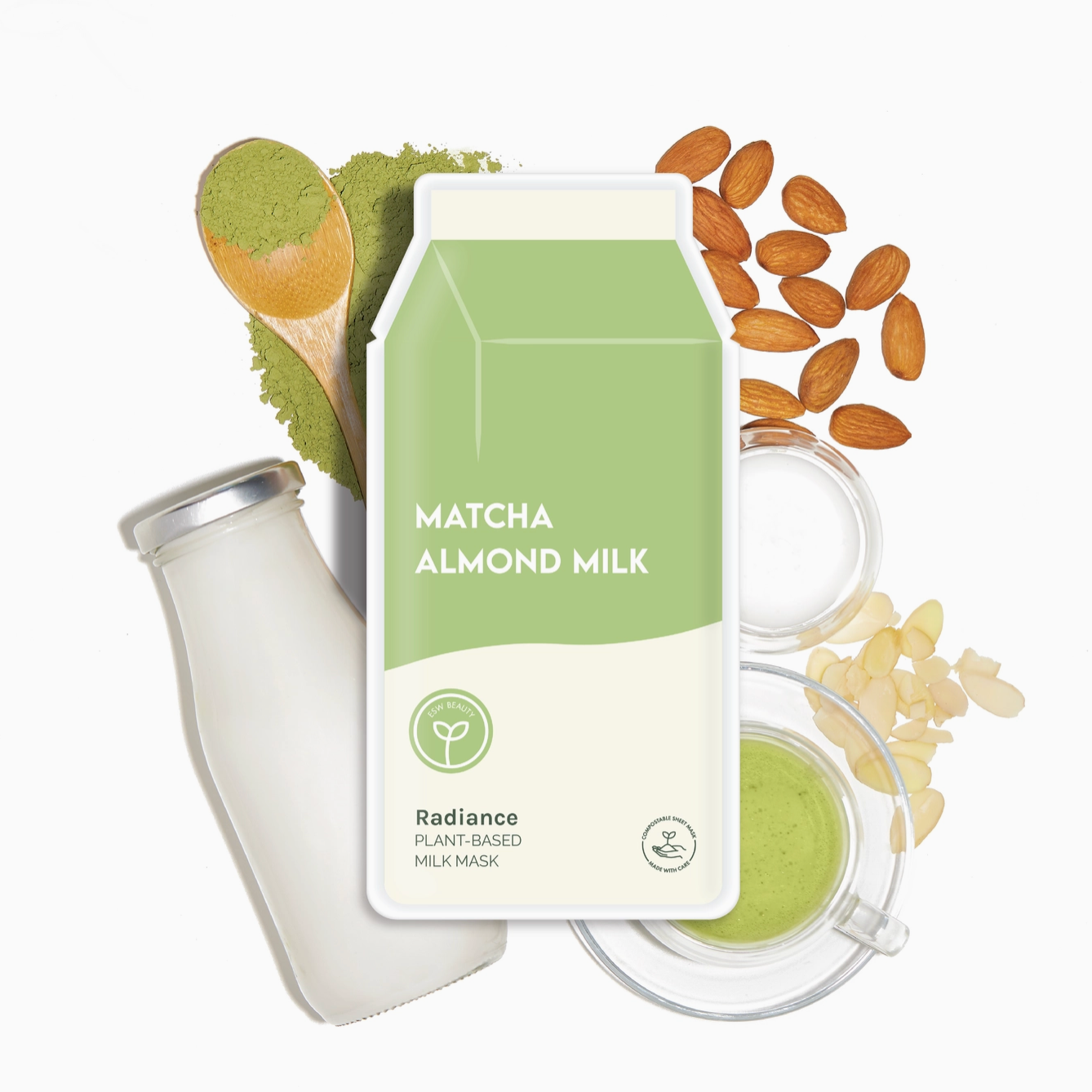 PLANT BASED SHEET MASK • MATCH ALMOND - Kate and Belle
